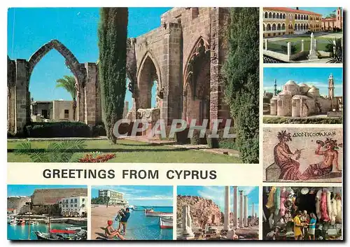 Moderne Karte Greetings from Cyprus