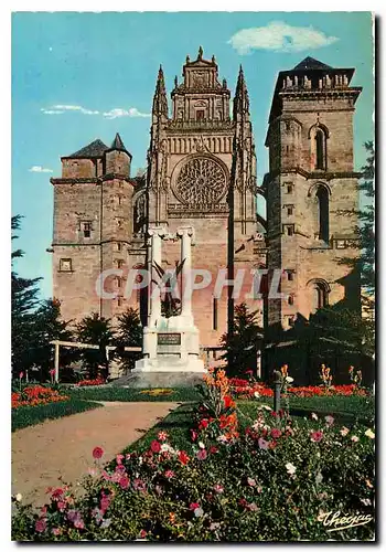 Moderne Karte Rodez Aveyron Cathedrale Notre Dame