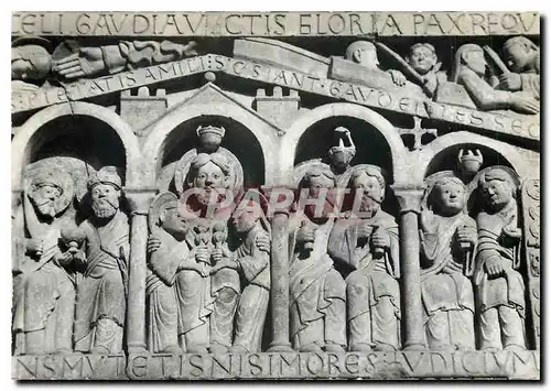 Moderne Karte Conques En Rouergue Aveyron Le Tympan Le Sejour des Bienheureux