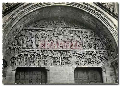 Moderne Karte Conques en Rouergue Aveyron Le Tympan