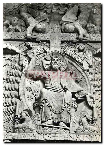 Cartes postales moderne Conques en Rouergue Aveyron Le Tympan Christ en Majeste
