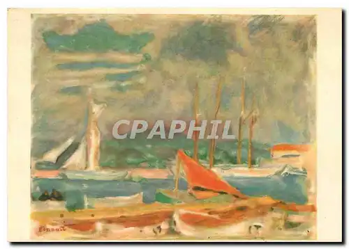 Moderne Karte AP Bonnard Le port de St Tropez