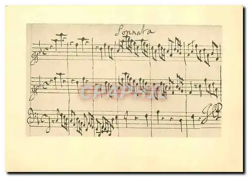 Cartes postales moderne British Museum Opening Bars of Purcells Golden Sonata