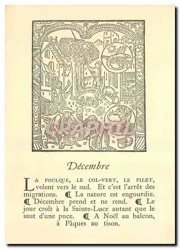 Cartes postales moderne Decembre Le grant kalendrier et comport des Bergiers