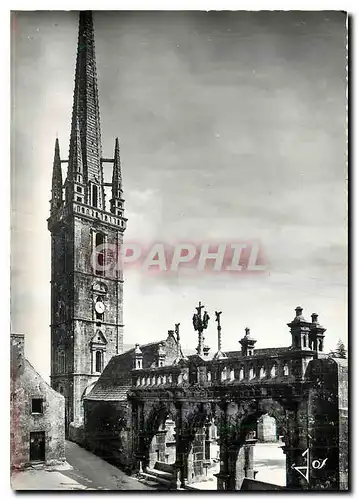 Cartes postales Sizun Finistere L'Arc de Triomphe et l'elegant clocher de l'eglise