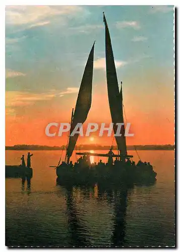 Cartes postales moderne Egypt Le Caire Coucher de Soleil sur le Nil