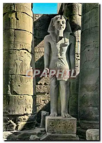 Moderne Karte Egypt Luxor Statue de Ramses II
