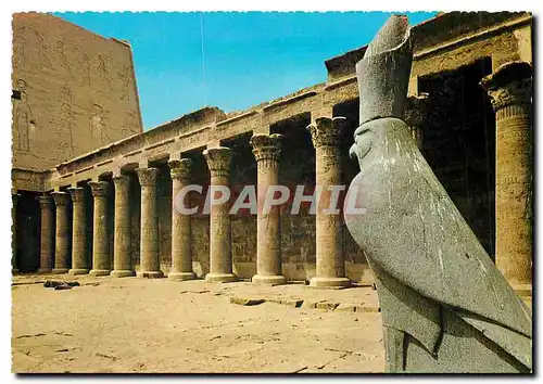 Moderne Karte Egypt Edfou Cour du temple de Horus