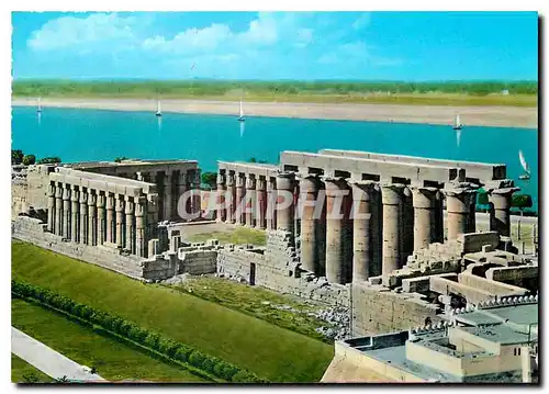 Moderne Karte Egypt Luxor General Ansicht des Amon Tempels