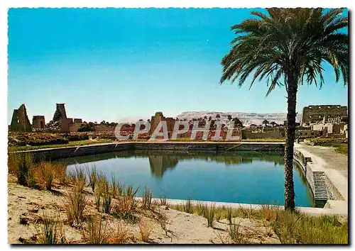 Moderne Karte Egypt Louxor Karnak Le Lac Sacre