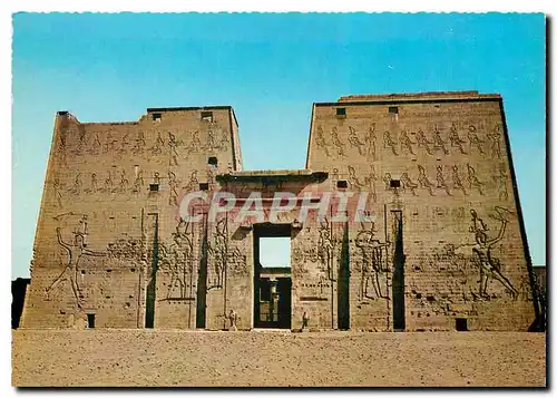 Moderne Karte Egypt Edfou Le grand pylone du temple de Horus