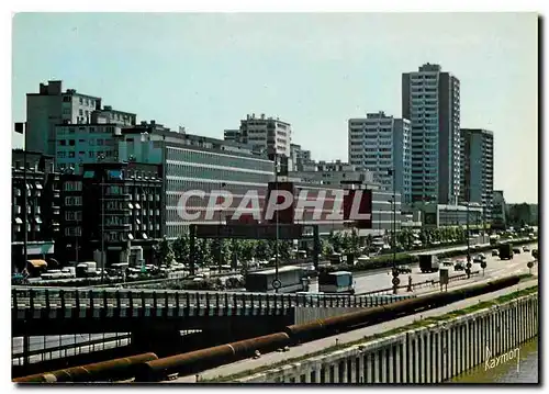 Moderne Karte Charenton Val de Marne Le Quai des Carrieres et l'autoroute