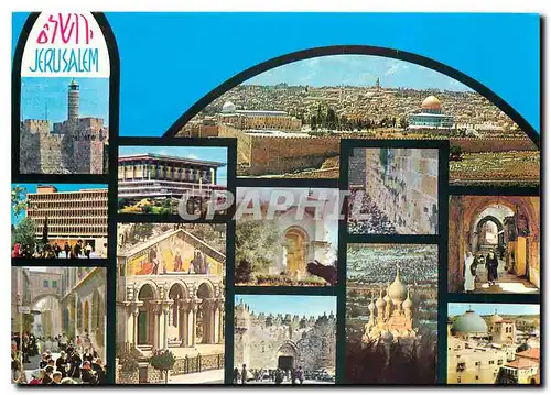 Moderne Karte Jerusalem Ville Sainte de premiere importance pour les trois grandes religion dans le monde