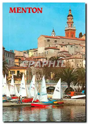 Moderne Karte Menton Cote d'Azur Ecole de Voile