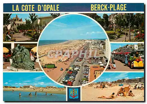 Moderne Karte La Cote d'Opale Berck Plage Pas de Calais Les jardins du Casino