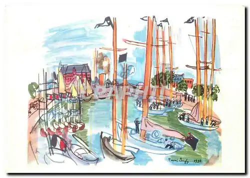 Cartes postales moderne Dufy Yatchs a Deauville