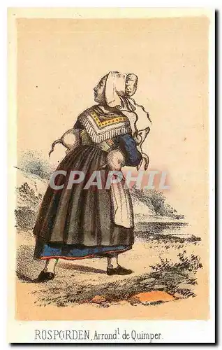 Moderne Karte Femme de la Basse Bretagne