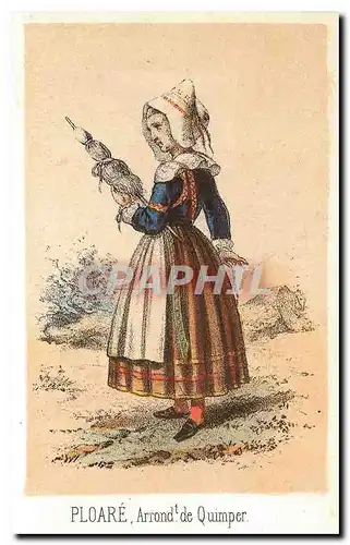 Moderne Karte Femme de Ploare Finistere Souvenir de la Basse Bretagne