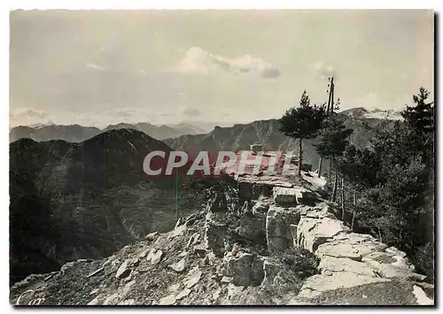 Cartes postales moderne Peira Cava La Table d'orientation et la Chaine des Alpes