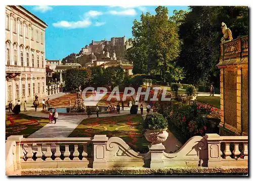Cartes postales moderne Festspielstadt Salzburg Mirabellgarten mit Dorn und Festung