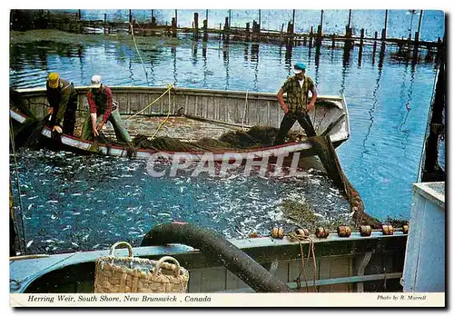 Moderne Karte Herring Weir South Shore New Brunswick Canada