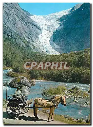 Cartes postales moderne Norge Briksdalsbreen Olden Bordfjord