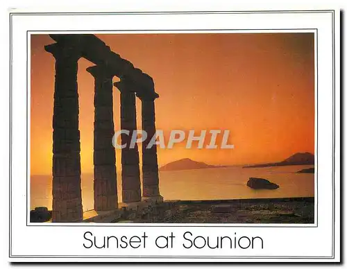 Cartes postales moderne Sunset at Sounion