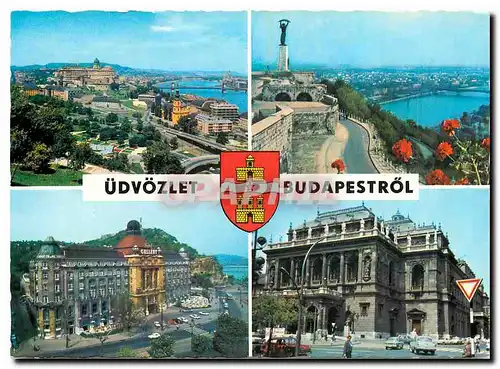 Moderne Karte Gruss van Budapest