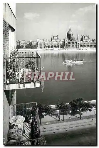 Cartes postales moderne Budapest Blick aud das Parlament