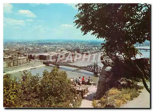 Cartes postales moderne Budapest Blick vom Gellertberg