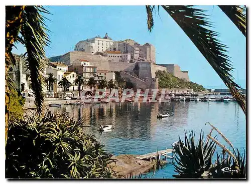 Moderne Karte Corse Ile de Beaute Paradis d'ete Calvi