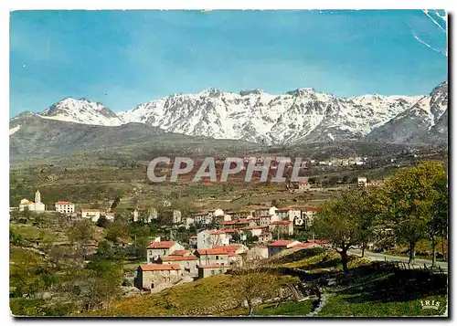 Cartes postales moderne Calacuccia Corse Vue generale La chaine du Monte Cinto au pied Lozzi