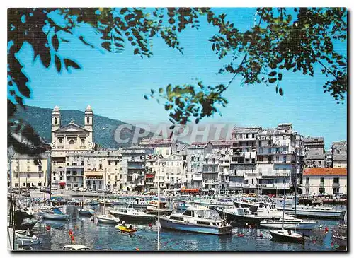 Moderne Karte Corse Ile de Beaute Paradis d'ete Bastia Le vieux port