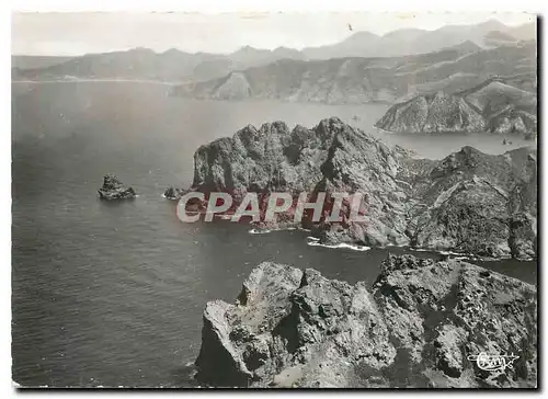 Moderne Karte Girolata Corse Vue aerienne de la Pointe de Palazzo