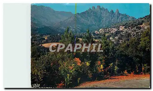 Cartes postales moderne Zonza Vue generale au fond les Aiguilles de Bavella