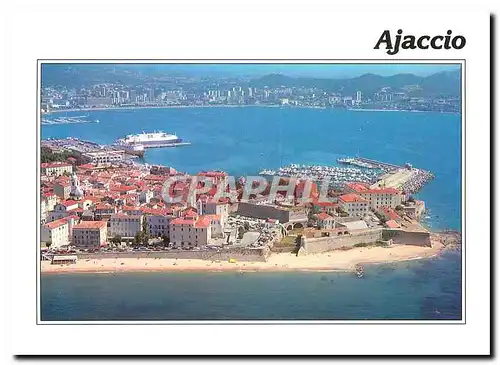 Cartes postales moderne Corse Ile de Beaute Paradis d'ete Ajaccio Vue generale aerienne