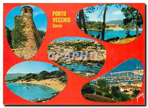 Moderne Karte La Corse Oasis de Beaute Porto Vecchio Corse