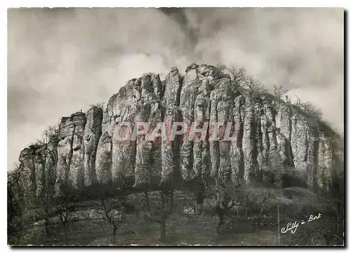 Moderne Karte Les Orgues de Bort Correze Roches cylindriques de basalte