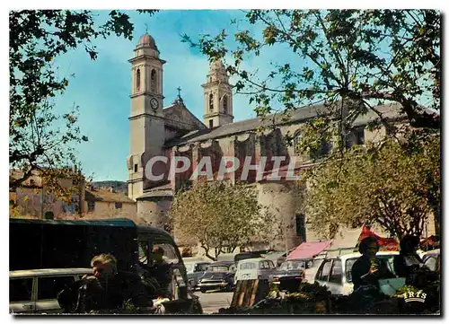 Cartes postales moderne Bastia La Place de l'Hotel de Ville ou se tient le marche