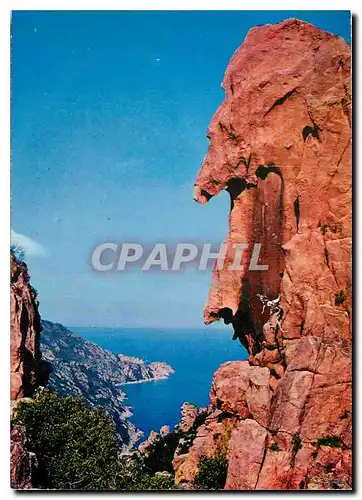 Moderne Karte Corse Ile de beaute Paradis d'ete Piana Les calanche de Piana