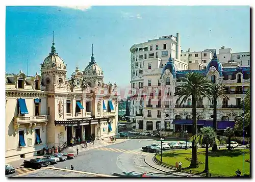 Cartes postales moderne Monte Carlo L'Hotel de Paris et le facade du Casino