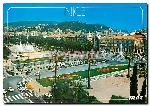 Moderne Karte La Cote d'Azur Nice Le Jardin de l'Esplanade du Paillon