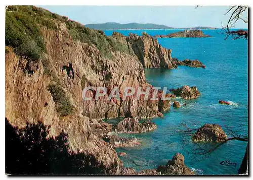 Moderne Karte Presqu'ile de Giens Var Rochers de la Polynesie