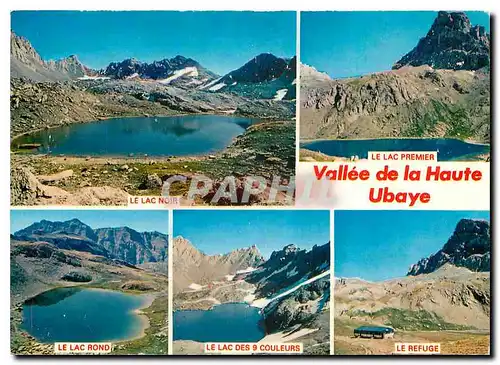 Moderne Karte Vallee de la Haute Ubaye Alp de Hte Prov Les lacs