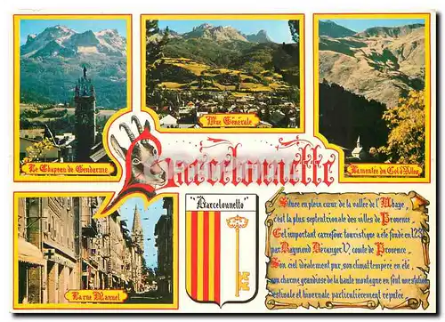 Moderne Karte Barcelonnette Alpes de Haute Provence