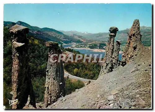 Moderne Karte Barrage de Serre Poncon Hautes Alpes