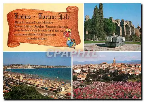 Cartes postales moderne Frejus Var Les arenes romaines Frejus plage Vue generale de Frejus