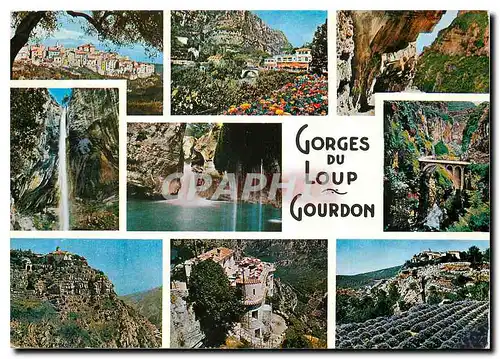 Moderne Karte Excursion des Gorges du Loup et Gourdon