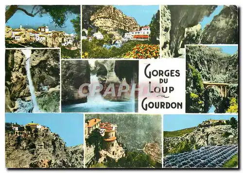 Moderne Karte Excursion des Gorges du Loup Gourdon AM