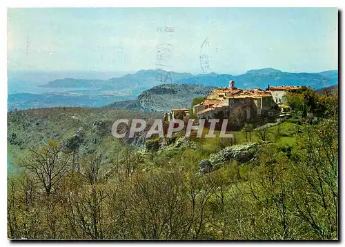 Moderne Karte Gourdon Vue sur la baue de la Napoule et l'Esterel